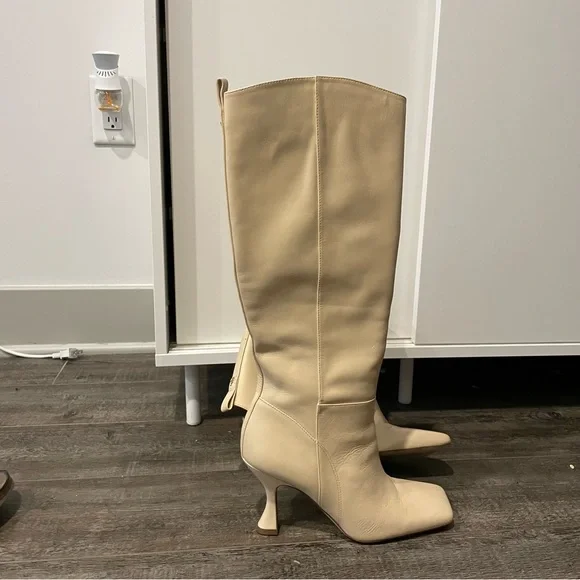 Sam Edelman Adi Tall Boots in Eggshell - Picture 2 of 5